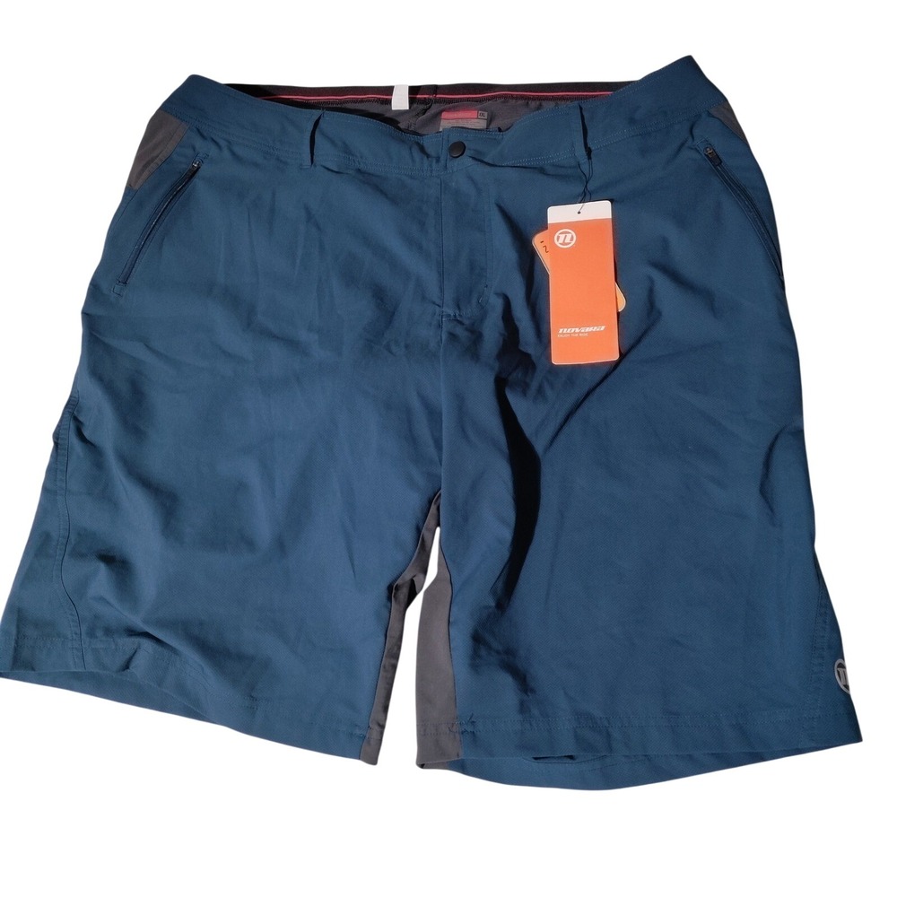 Novara Mens XXL Sweep Double Short Midnight Sky Padded Cycling MTB Blue Shorts